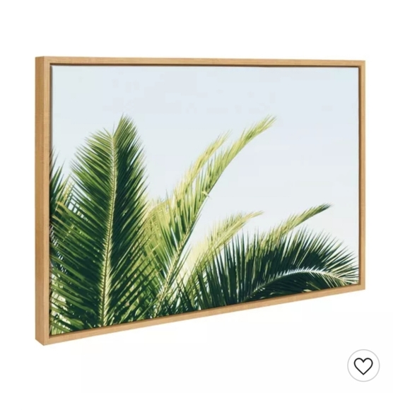 🧡🧡23" x 33" Sylvie Tropical Palm Under Blue Sky - Picture 2 of 6